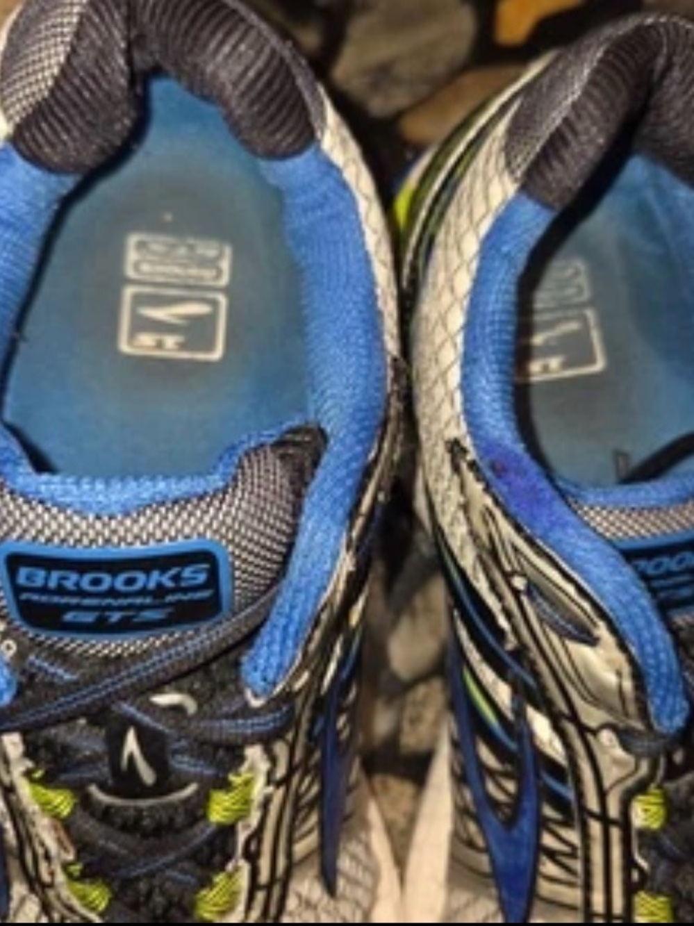 Brooks Adrenaline GTS 15 Blue Gray Silver Mens Running Shoes Sneakers Size 11 D - Picture 7 of 8